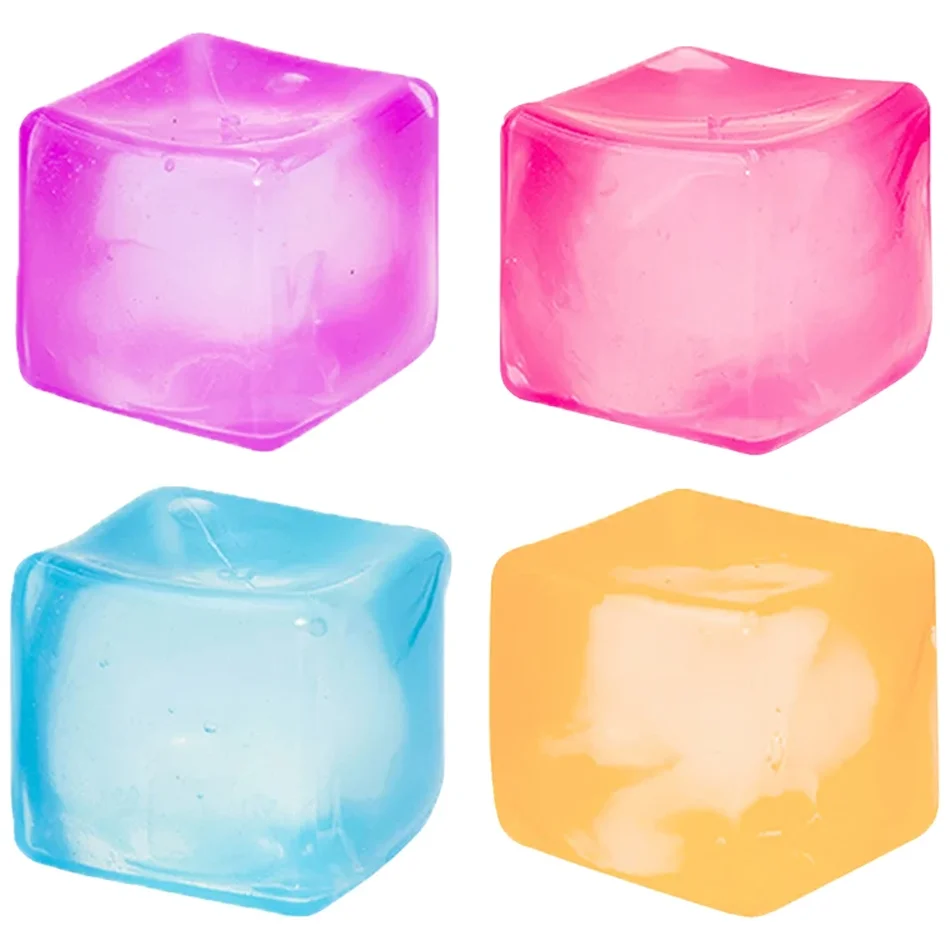 NEW 5CM Maltose Cube Stress Squeeze Toy D ecompression Small Ice Cubes Anti Stress Slow Rebound Colorful Squeeze TPR Block