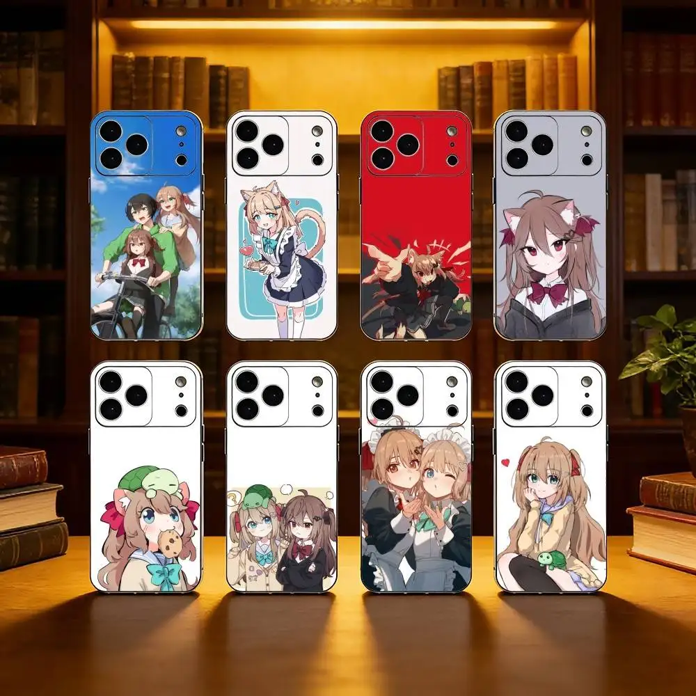 

Neuro Sama Evil Neuro Cute Phone Case For iPhone 17,16,15,14,13,12,11 Plus,Pro Max, Black Silicone Cover