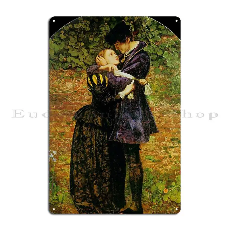 A Hugenot John Everett Millais Metal Plaque Poster Wall Custom Cinema Retro Printing Plaques Tin Sign Poster