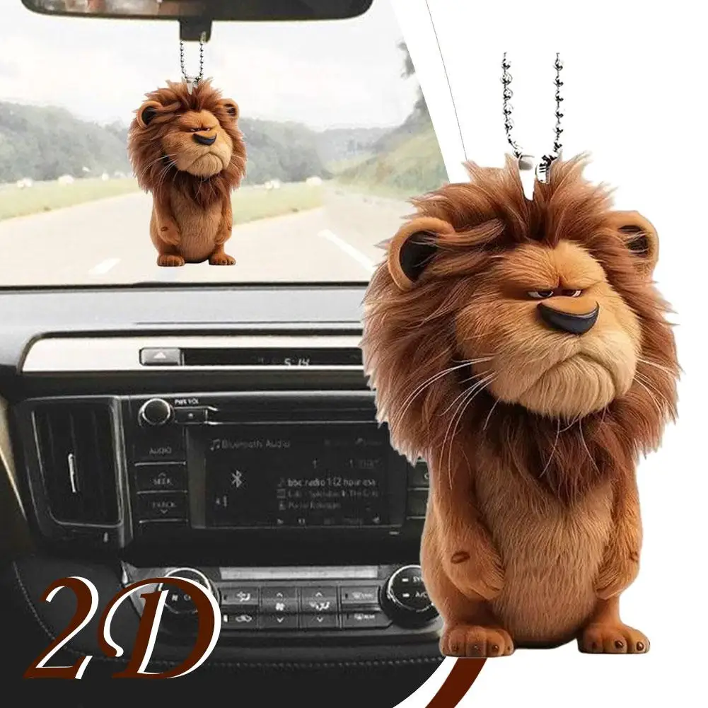 Keychain for Backpack 2D plane Lion  Keychain Backpack Accessory Cute Lightweight Pendant Holder Toy for Kids Adult