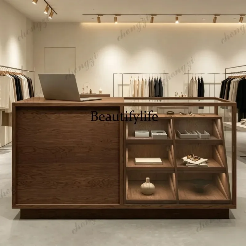 K153 Clothing store cashier display glass counter jewelry store cashier Nakajima shoe cabinet props running water cabinet