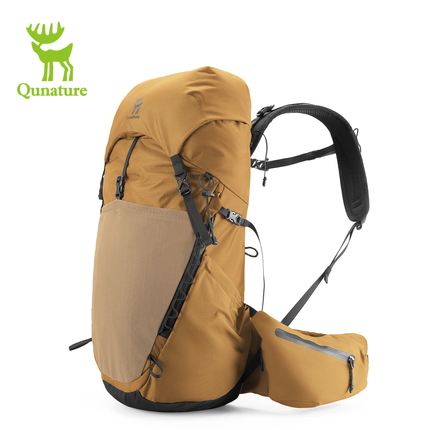 حقيبة ظهر Qunature للاستخدام الخارجي، حقيبة ظهر علمية قابلة للتنفس للجنسين خفيفة الوزن 25 لتر للسفر والمشي لمسافات طويلة والتخييم وتسلق الجبال