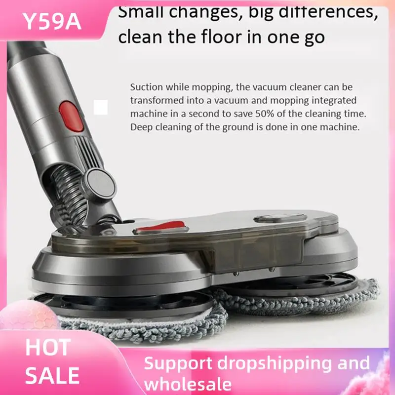

Y59A 2X Electric Wet Dry Mopping Head For Dyson V7 V8 V10 V11 Cordless Vacuum Cleaner Accessories With Water Tank Mop Pads