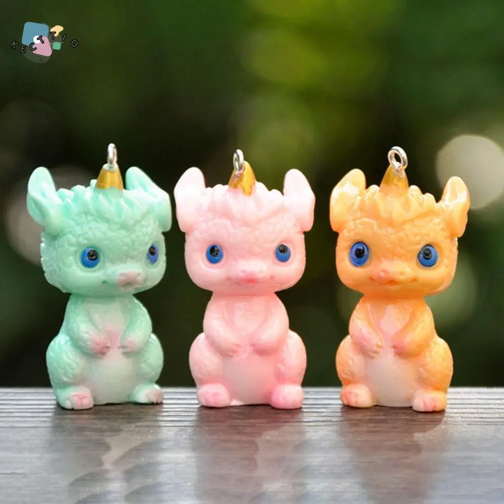 

New Year Gifts Cute Dragon Figurine Cartoon Resin Dragon Year Mascot Creative Zodiac Micro Landscape Decoration Home