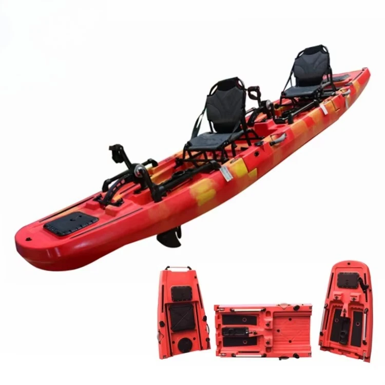 Nuevo Diseño de Kayak Modular Desmontable de 3 Secciones, Kayak de Pesca Tipo Sit-on-Top, el Mejor Kayak Canoa para Pesca, Kayak de 2 Piezas