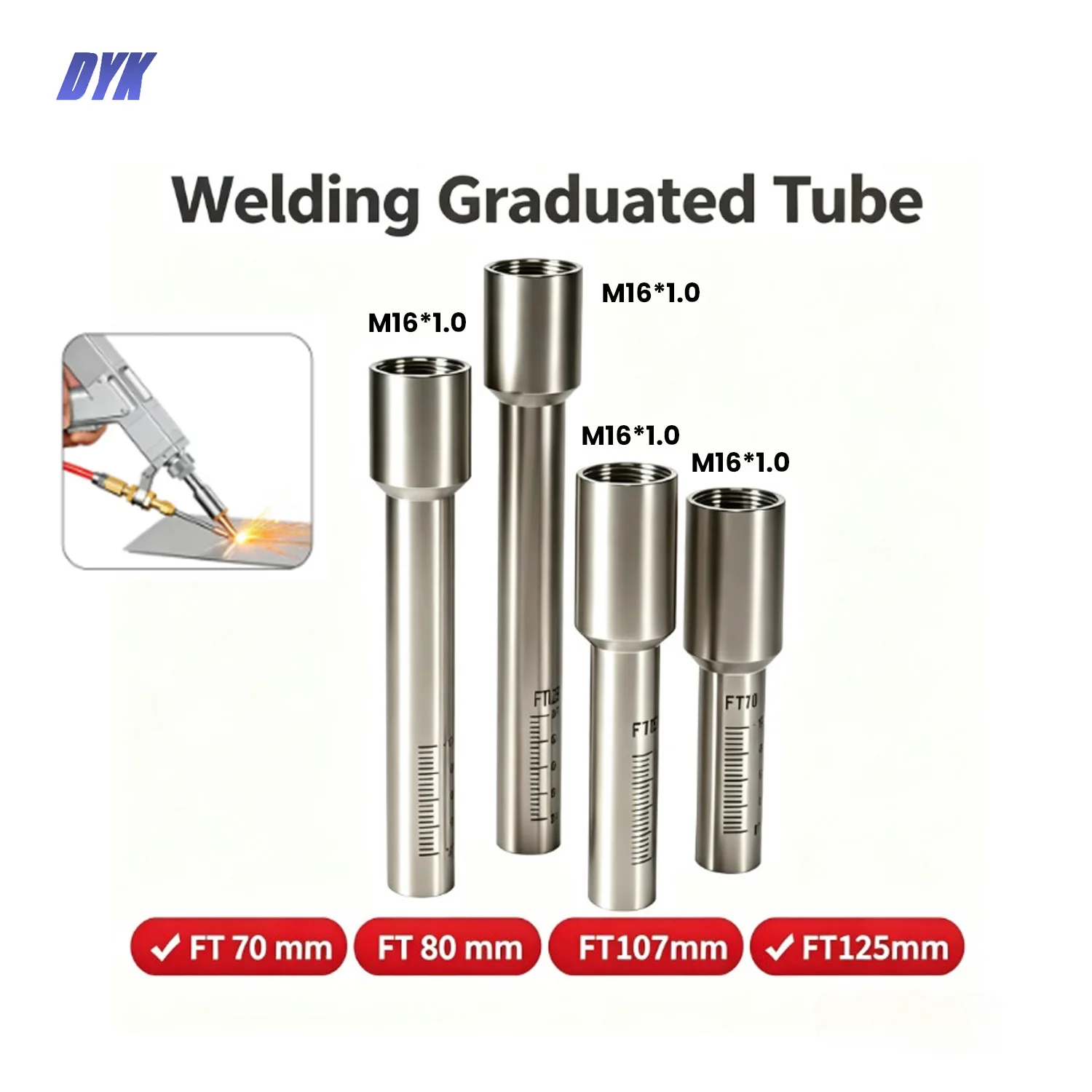 M16 CQWY Handheld Laser Welding Scale Tube Stainless Steel Nozzle Connector SUP21T SUP23T Laser Welding Gun Accessories