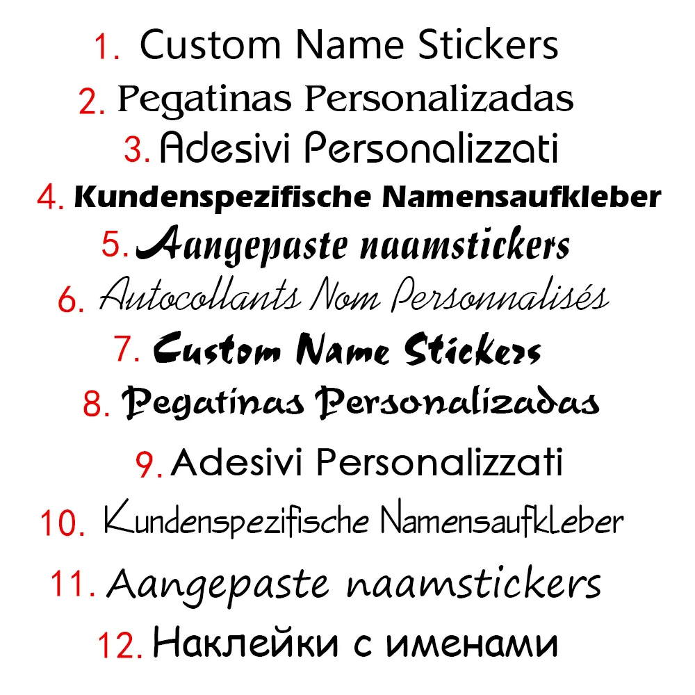3Size Silver Color Custom Name Stickers Grey Waterproof Personal Office Supplies Tag Labels Children Scrapbook School Stationery