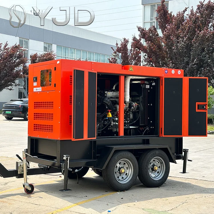 Electric 50Hz 60Hz 1500rpm 1800rpm 240v 380v 230v Voltages Perkin 100Kva Silent  Mobile Diesel Generator 80Kw