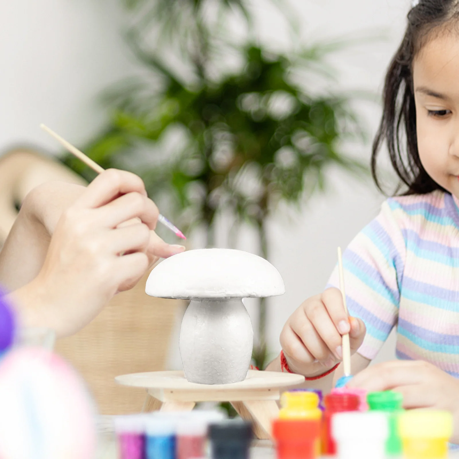 12 stuks DIY paddenstoeldecoraties ambachtelijke schuimpaddestoelmodellen voor kinderen creatieve graffiti kunst onafgewerkte ornamenten voor minituin