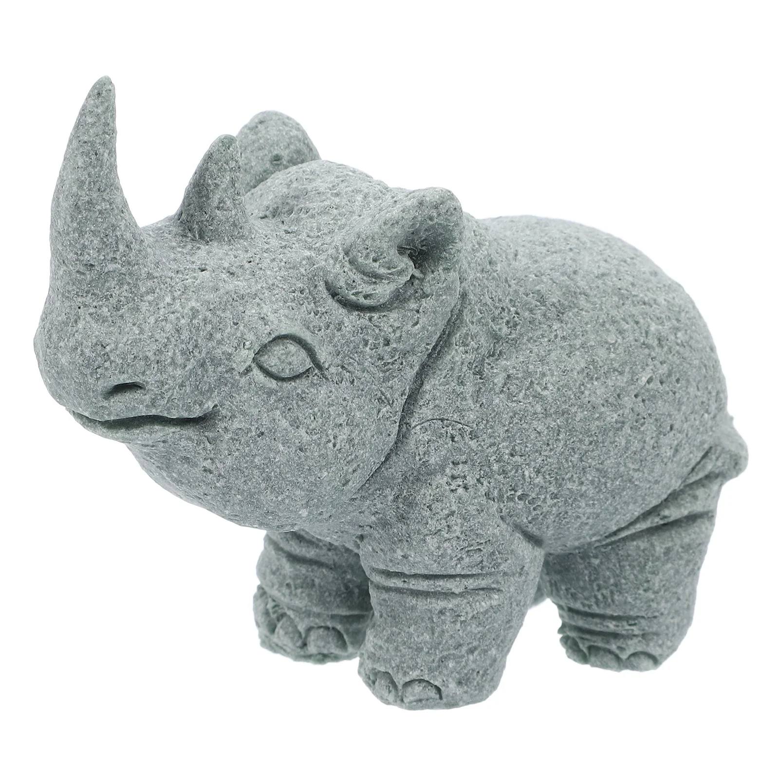 Statue Fish Tank Rhino Decoration Ornament Aquarium Blue Sandstone Ornaments Statues Sculptures