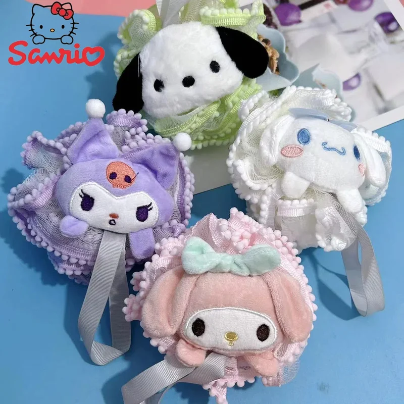 Kuromi My Melody Sanrio Cinnamoroll Bath Ball Polka Dot Lace Cute Girl Bath Bubble Ball Large Cartoon Back Rub Bath Artifact