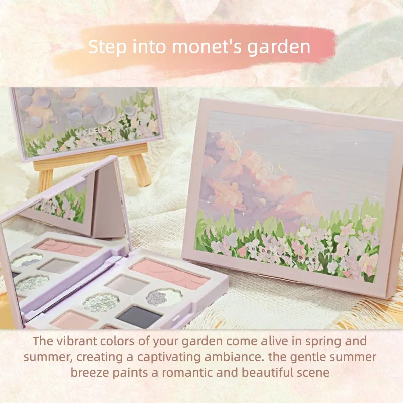 Summer Shitiya Petal Eyeshadow Palette Ice-crushed Blue Pure Cool Romantic Affordable Beauty Makeup Palette
