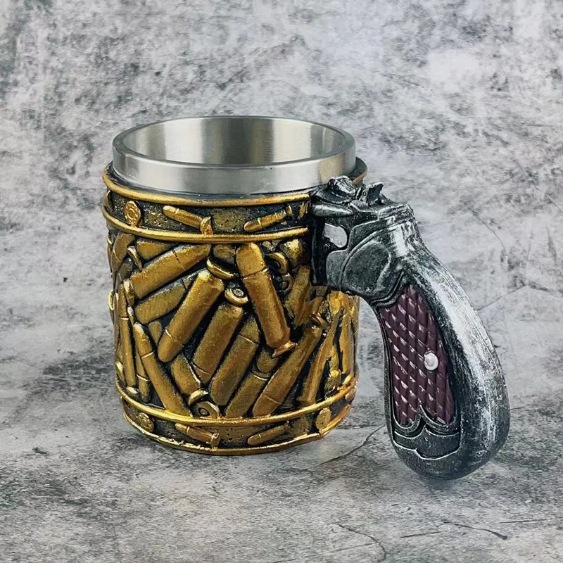Creative Bullet Stainless Steel Cup Revolver Bullet Cups Styling Wine Set Souvenir Gift Bar American Beer Cup 컵 Кружка