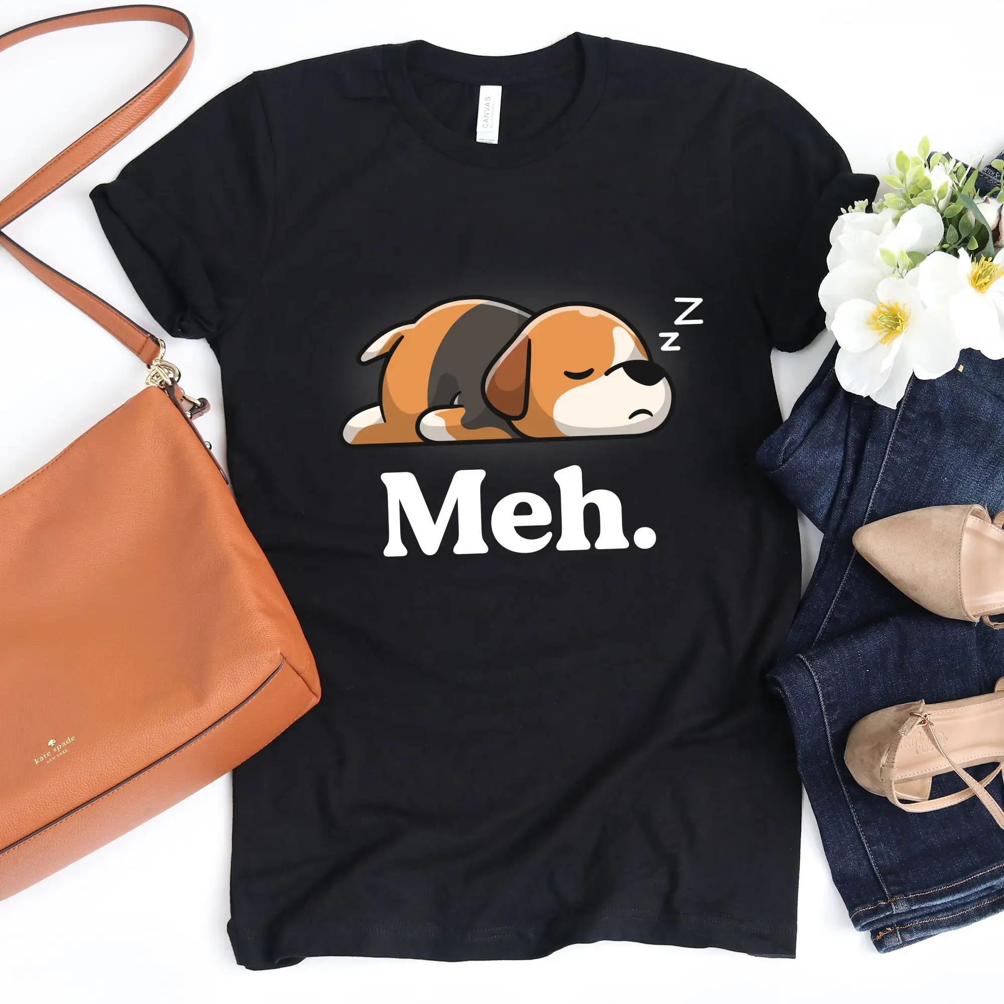 Meh T Shirt Lazy Beagle Lover Not Today Dog Nope Nap