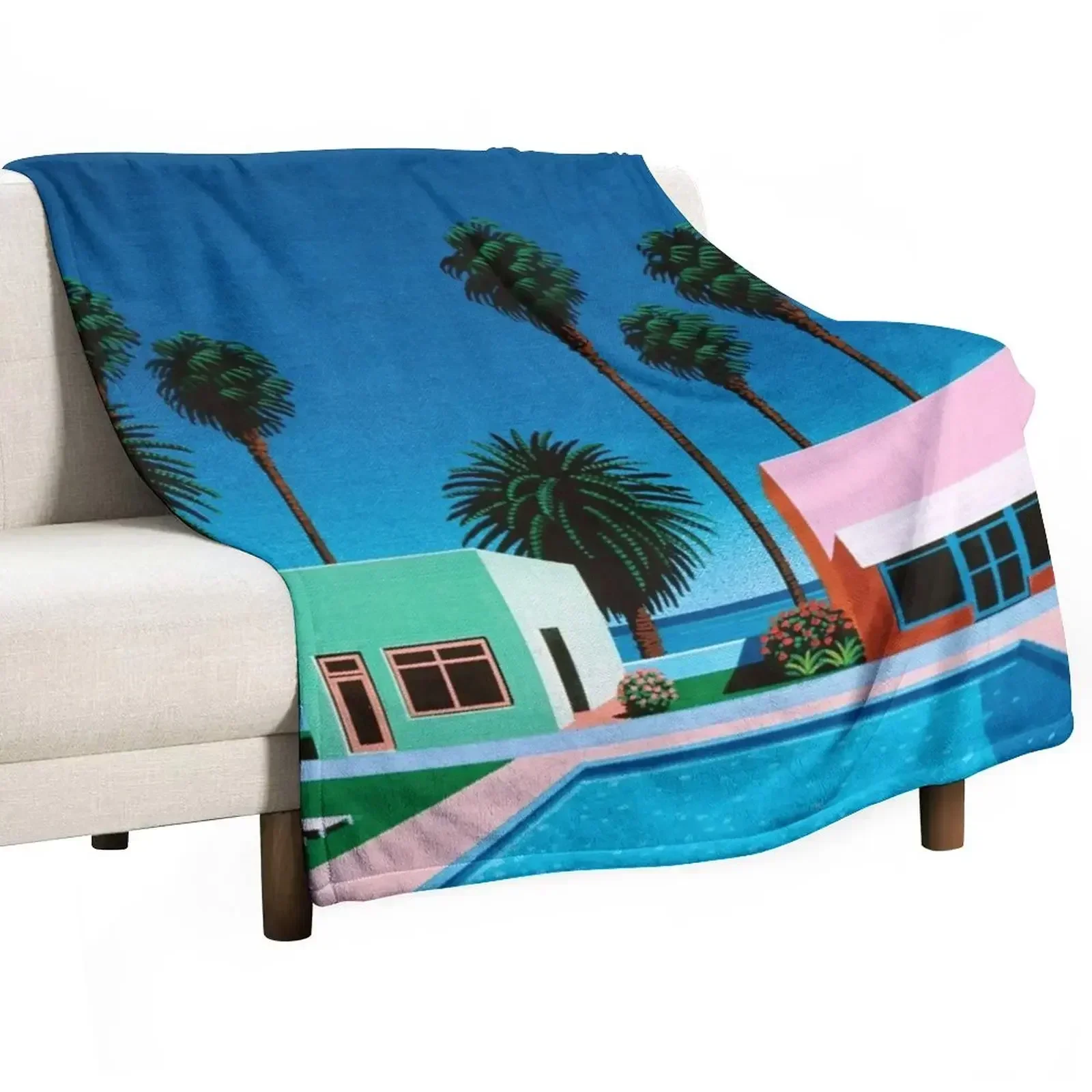 Hiroshi Nagai Vaporwave Throw Blanket Weighted Large Soft Decoratives Blankets