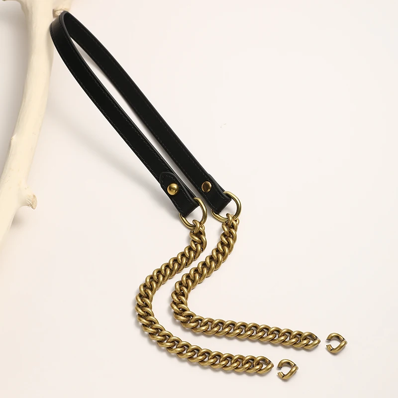 Chains Strap Handbag Handles Shoulder Straps Luxury Design Vintage Gold Bag Chain Strap Replacement Leather Bag Accessories