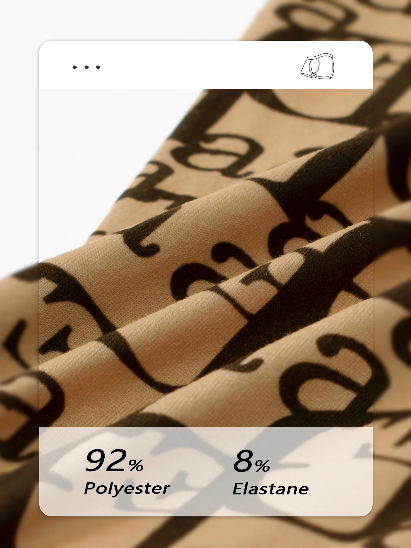 شورت بوكسر بطباعة حروف مخصصة للرجال ، ملابس داخلية عالية الجودة ، مريحة ، ناعمة ، جيدة التهوية ، 3 أزواج