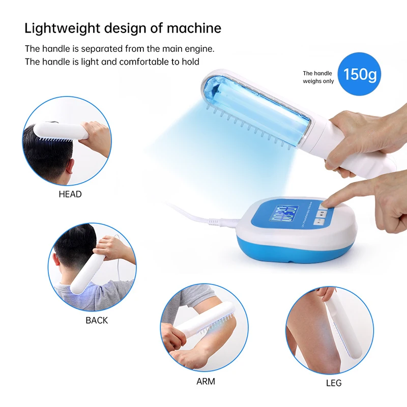 UVB Phototherapy Instrument 311NM Narrowband Ultraviolet Lamp Laser Treatment Anti Vitiligo Psoriasis White Spot Skin