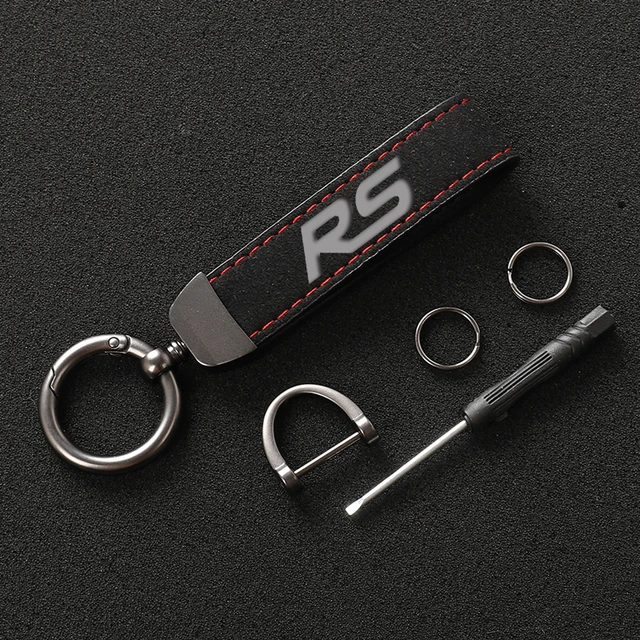 High Grade Suede Leather Car Keychain Focus RS Key Ring For Ford Focus Fiesta Galaxy Kuga Mondeo S MAX Escape Car AliExpress