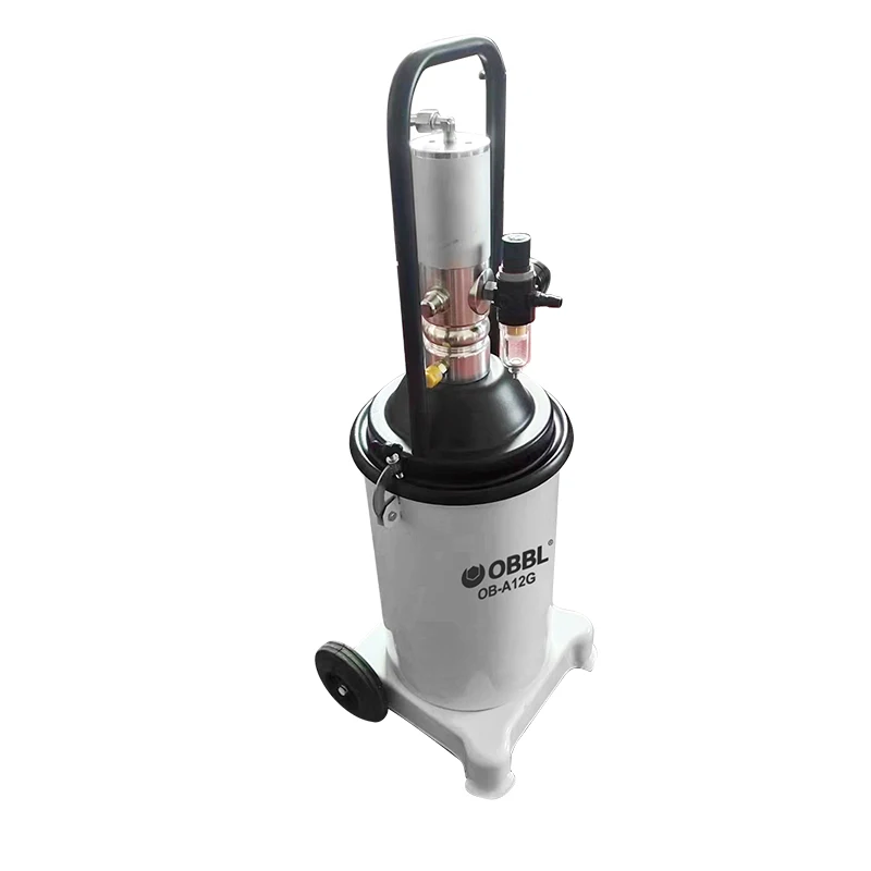 OBBL High Pressure 12L Air Operated Bucket Grease Pump Auto Grease Pump Pneumatic Lubricator Gun