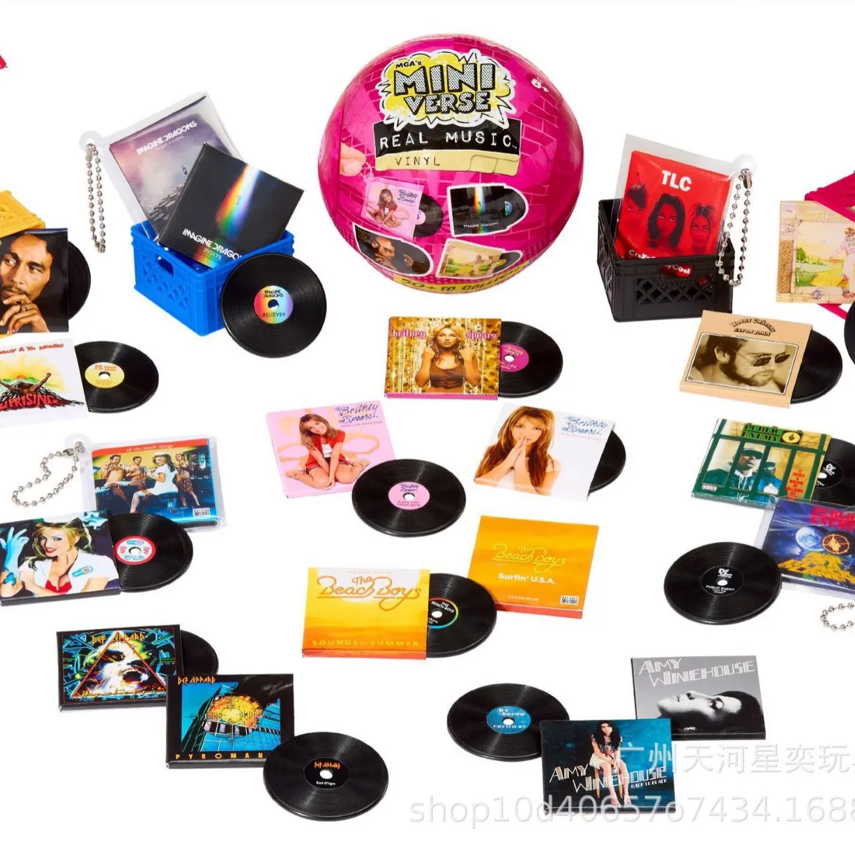 In Stock MGA Miniverse Real Music Vinyl - Mini Playable Vinyl Records Series Blind Box Music Record Mystery Box Collect Toy Gift