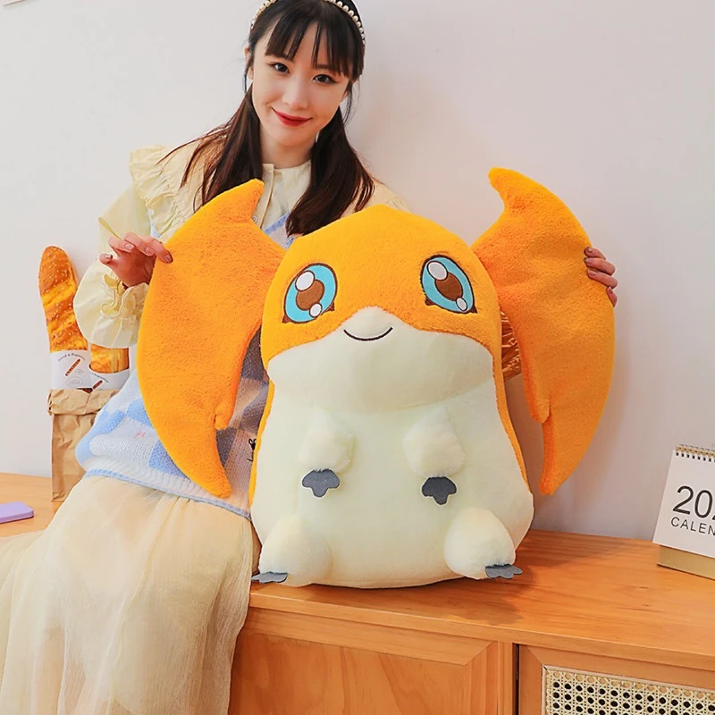 70CM Big Size Patamon Digimon Knuffels Cartoon Anime Kawaii Peluche Comfortabele Zachte Pop Kussen Ornament Kinderspeelgoed Geschenken