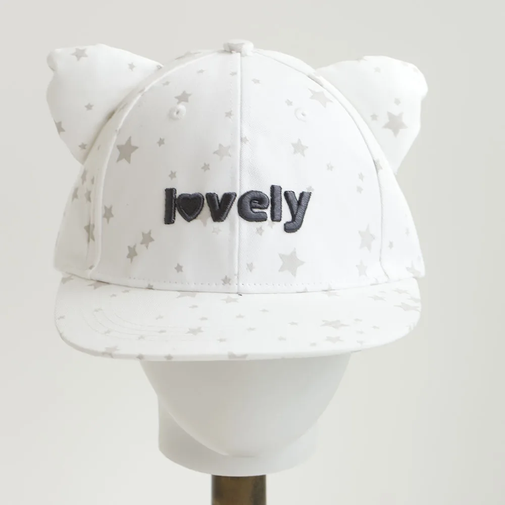 2026 new Fashion Kawaii Cat Ears Baseball Cap Girly Adjustable Star Pattern Baseball Hat Anime Y2K Cute Peaked Cap Students