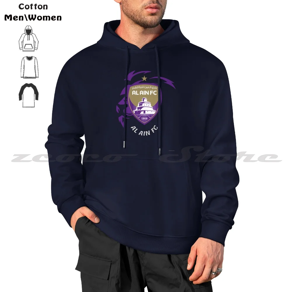 Al Ain Club T-Shirt Hoodies  Long Sleeve Soft Casual Sweatshirt Alain Uae Workout Al Ain Emirates Football Club United Arab