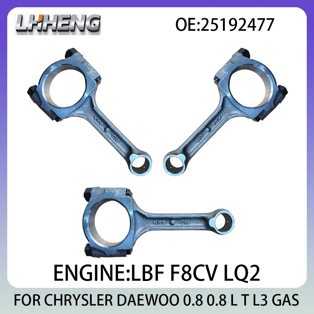 

3PCS Connecting Con Rod New Set For CHEVROLET MATIZ DAEWOO 0.8L 0.8 L T L3 GAS 1998-2013 25192477 LBF F8CV LQ2