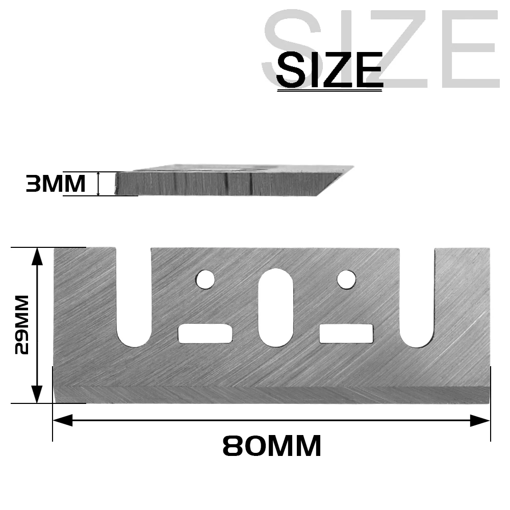 SI FANG 2pcs Electric Planer Blades 80mm HSS Edge Cutter Knives for Wood Planer 1900B KP0800 Power Tool Replacement Part