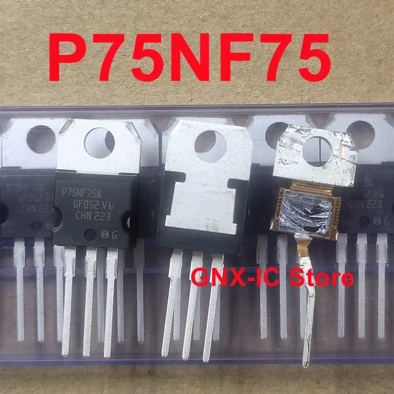 10Pcs - 100PCS 100% Real New P75NF75 Original STP75NF75 75N75 TO-220 Mosfet Transistor P75NF758 75V 80A 50Pcs