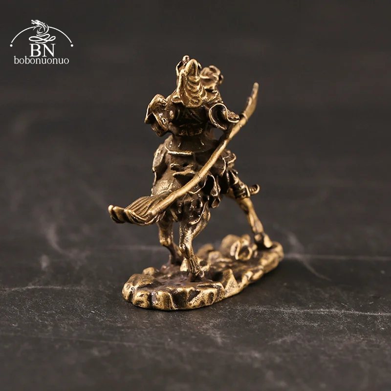النحاس الصينية إله الثروة ركوب الخيل غوان قونغ تمثال إكسسوارات ديكور منزلي النحاس مكتب عمل ديكور بوذا الحلي