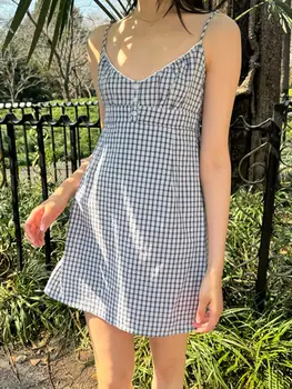 10 best sales sukienka w kratkę gingham damska - №3