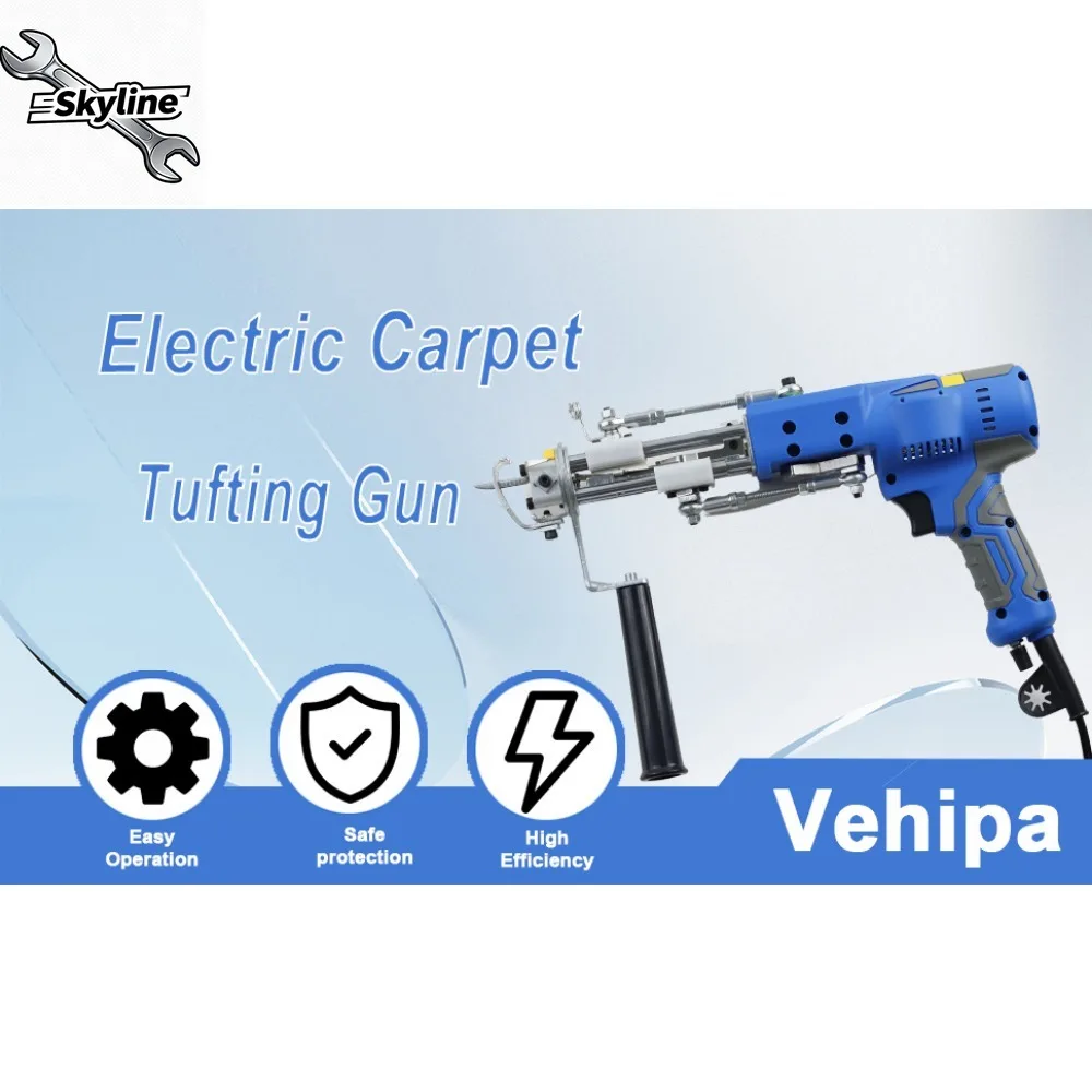 AK-V 2 IN 1 Electric Carpet Tufting Gun Tufting Machine120W with Digital Display and Light Tufting Kit Carpet Weaving Flocking