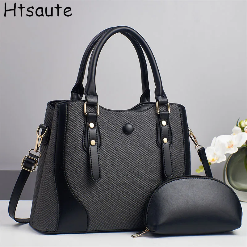 

2pcs/set Vintage Women Handbag Composite Bags Multifunctional High Quality PU Leather Tote Ladies Shoulder Crossbody Bag Sac