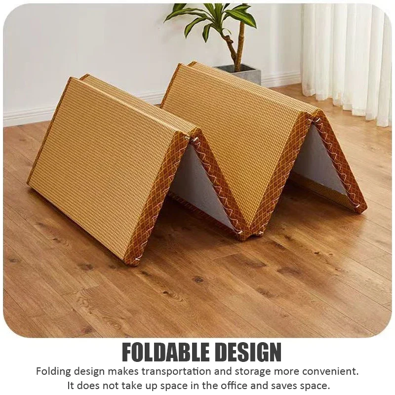 Meditation Yoga Pad Non Slip Gymnastics Mat Foldable Mattress Hard Natural Coir Folding Tatami Mat Floor Bed Bedroom Furniture