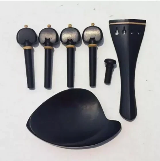 

4/4 full size Ebony violin set Chin rest/pegs/tailpiece/tail piece