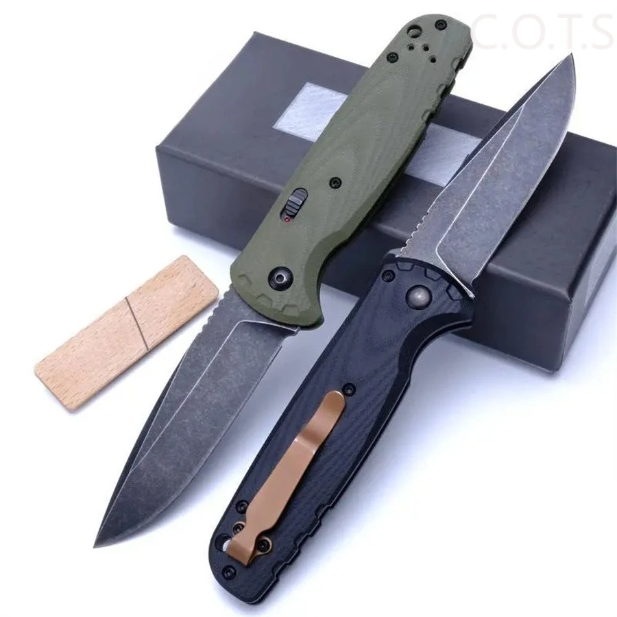 BM 4300 Folding Knife G10 Handle Wilderness Exploration, Hunting, Tactical Combat, Ergonomic Handle, EDC Multi-functional Knives