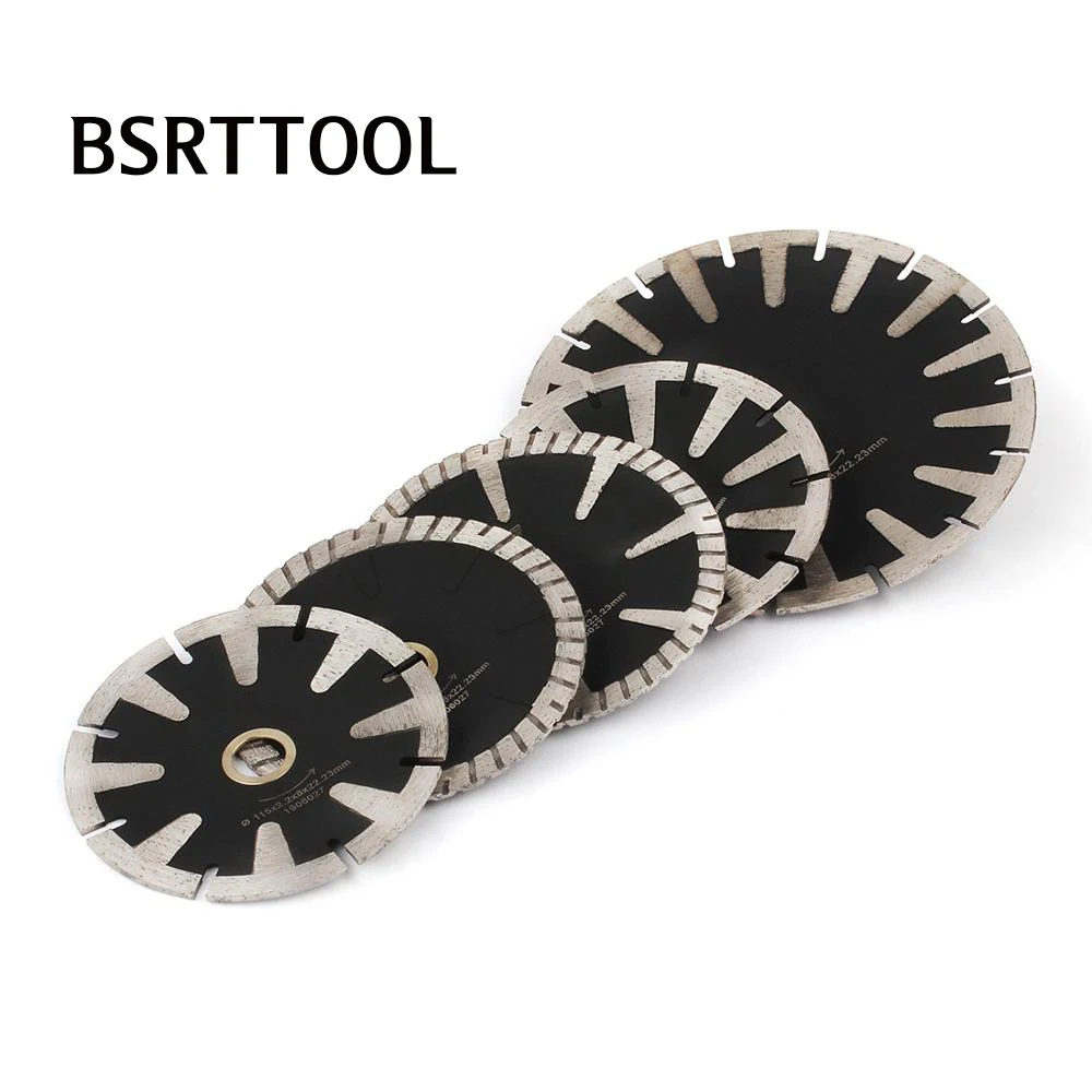 BSRTTOOL 115/125/180mm Diamond Saw Blade Concrete Marble Granite Cutting Disc with Protection Teeth For Angle Grinder