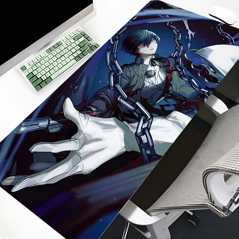 XXL Mouse Pad Anime Persona 3 Reload Mousepad Gaming Gamer Accessories MouseMat Office Soft Table Mat HD Printing Kawaii Deskpad