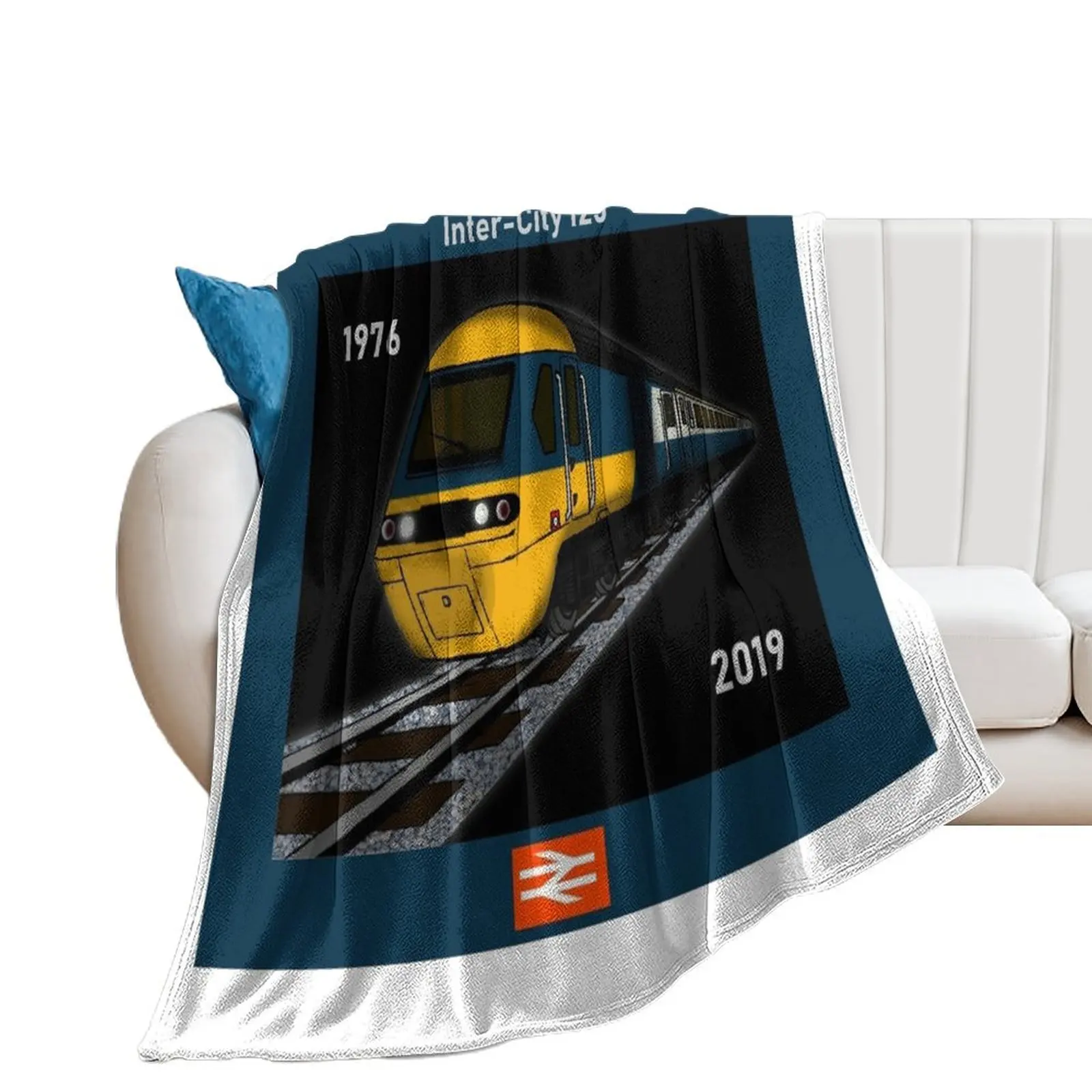 Intercity 125 Throw Blanket Heavy Flannel Fabric Blankets