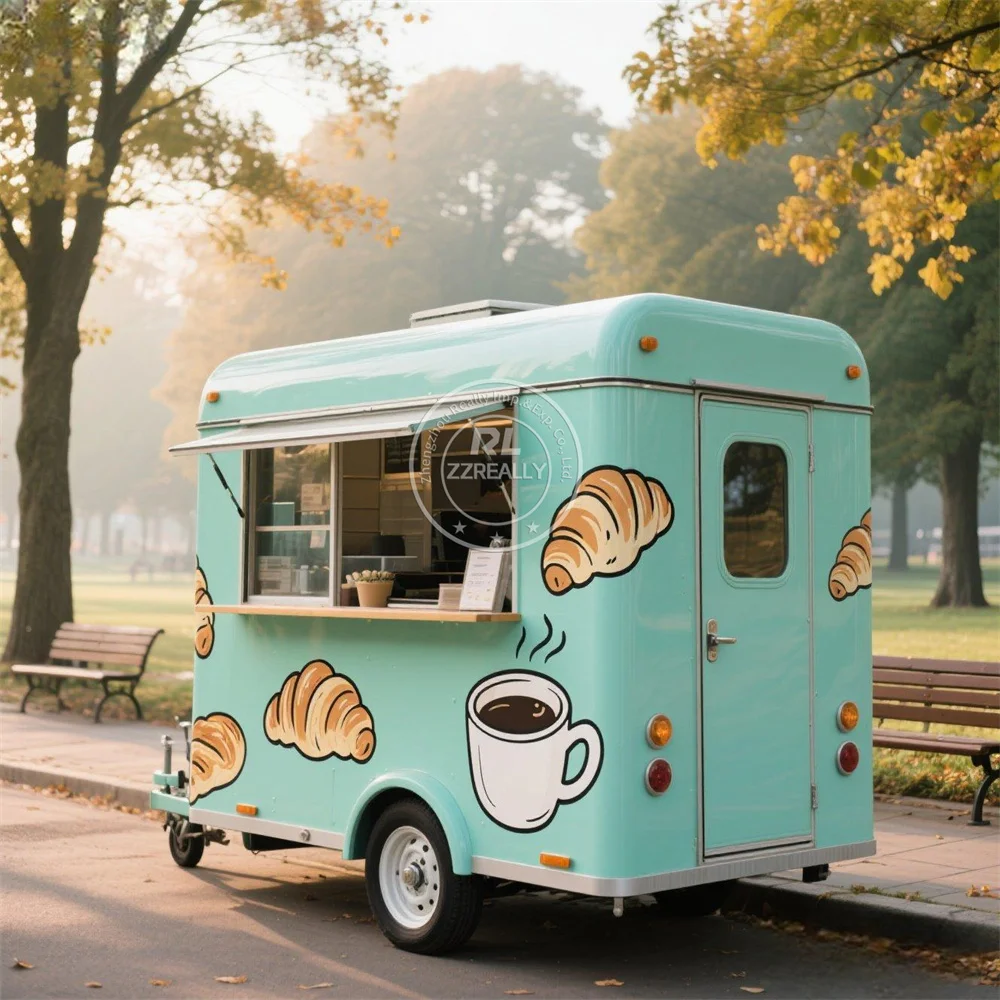 

Уличный грузовик для быстрого питания с полной кухонной тележкой для мороженого, мобильный прицеп для общественного питания, полностью оборудованный концессионный прицеп для еды на продажу