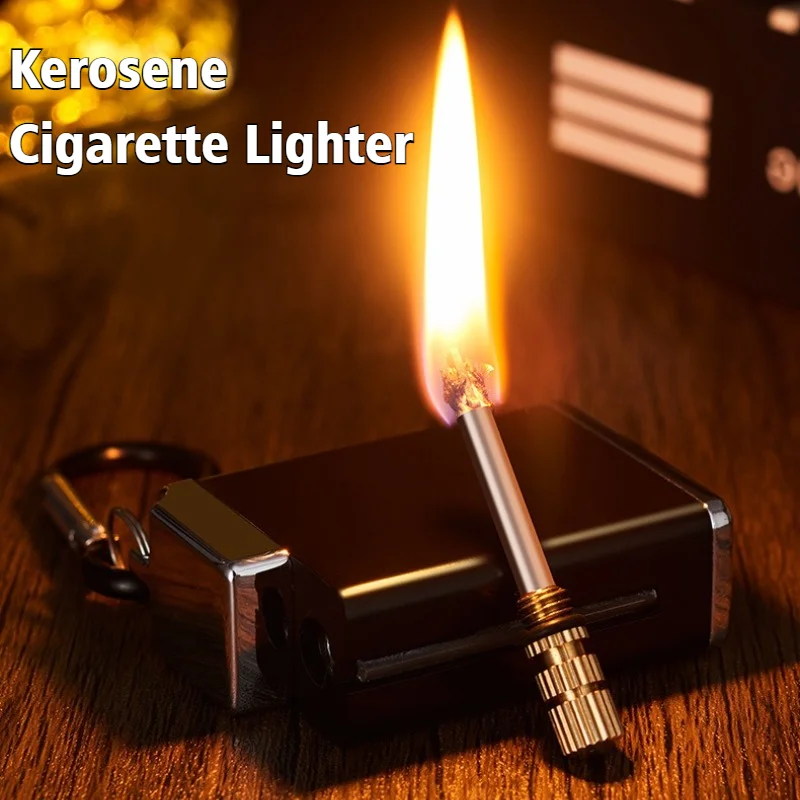 

10000 Times Match Metal keychain Igniter Waterproof Lighter with Ashtray Smoke Coal Oil Cigarette Lighters & Smoking Accessories