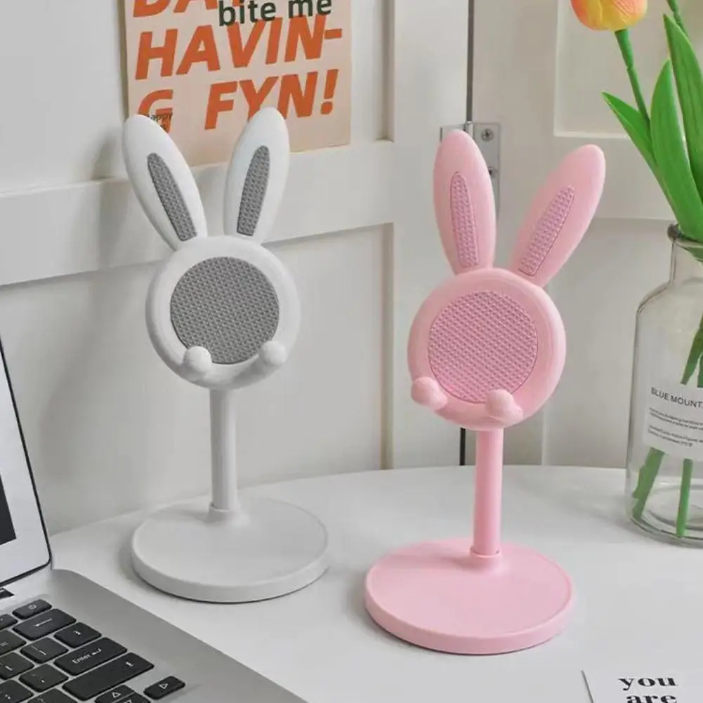 Mobile Phone Holder Desktop Phone Holder For IPhone 13 14 Smartphones, Adjustable Cute Rabbit Cartoon Desk Holder