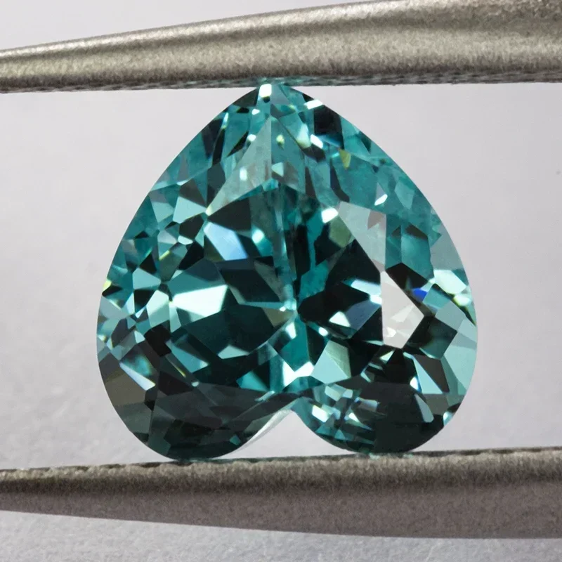 

Лаборатория Параиба в форме сердца VVS1 Камень для подвесок Diy Усовершенствованное изготовление ювелирных изделий Материалы для браслетов На выбор AGL Certifica