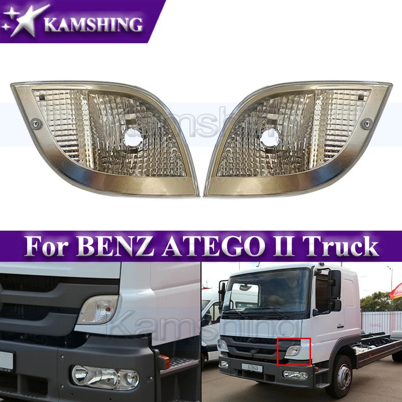 

Kamshing 1pair Corner Light For BENZ ATEGO II Truck Turn Signal Lamp Headlight Marker Lamp Side Fender Lights