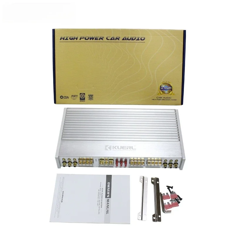 2025 Автомобильный аудиомодифицированный высокомощный шестиканальный шестиканальный автомобильный усилитель мощности класса AB 6*100 Вт
