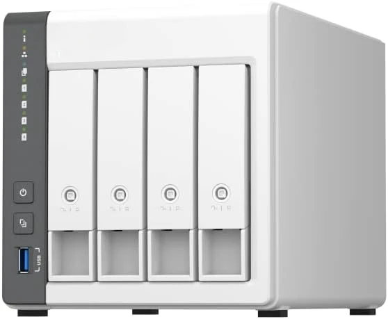 

TS-433-4G-US 4-луночный NAS с четырехъядерным процессором, 4 ГБ оперативной памяти DDR4 и сетью 2,5 ГБЭ (без дисплея)