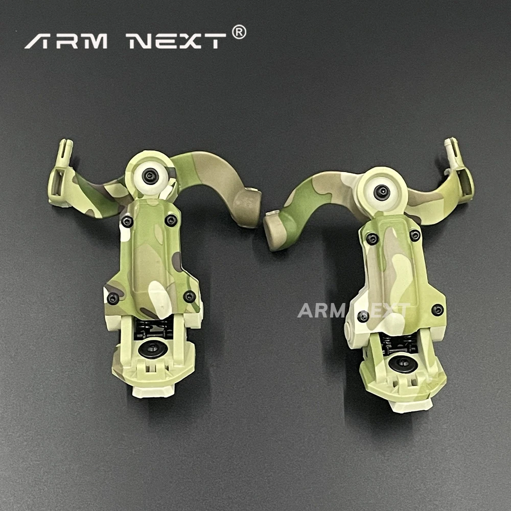Imagem -02 - Tiro Fone de Ouvido Kit Suporte Multi-ângulo Rotação Capacete Ferroviário Adaptador Caber Ops Núcleo Arco e Equipe Wendy M-lok Ferroviário Fone de Ouvido Montagem