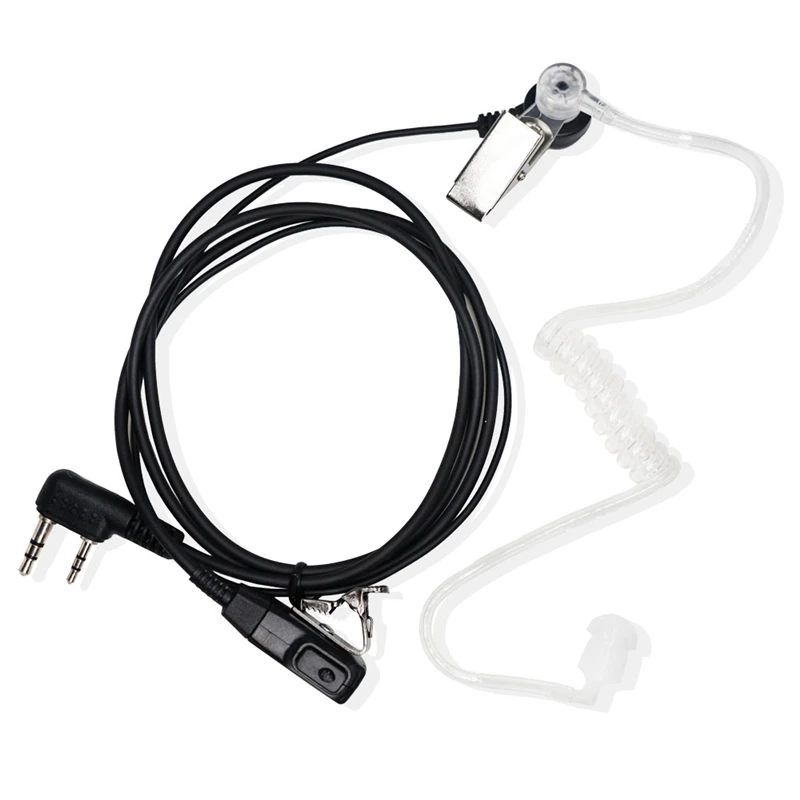 2 دبوس PTT MIC سماعة السرية الصوتية أنبوب داخل الأذن سماعة ل كينوود TYT Baofeng UV-5R BF-888S CB اتجاهين راديو الملحقات